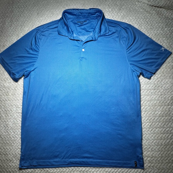 Kenneth Cole Other - Kenneth Cole Men's Blue Golf Polo 👕 Performance Fabric Size Large